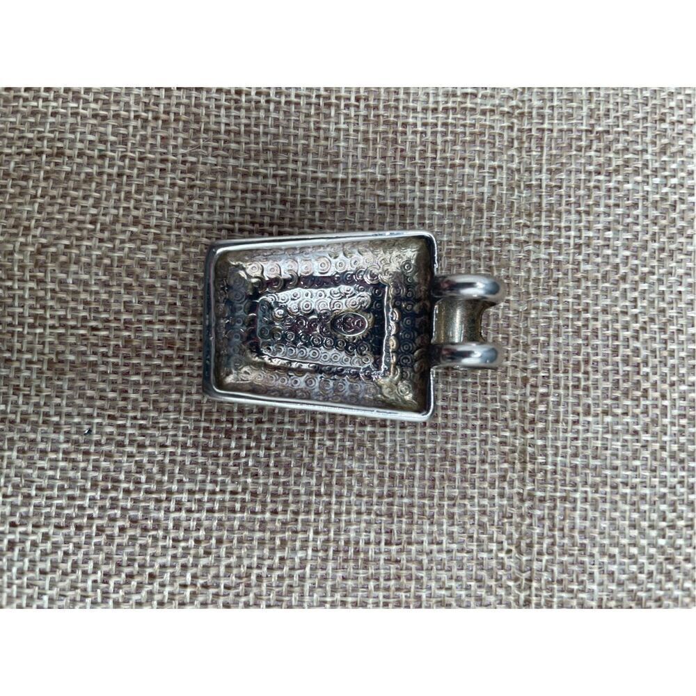 Premier Design Phoenix Silver Tone Black Faux Onyx Pendant Vintage - Picture 3 of 5
